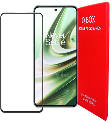 Q Box Edge To Edge Tempered Glass for Oneplus 10R(Pack of 1)