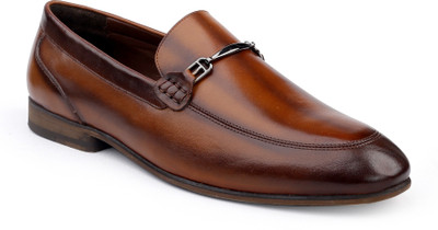 one8 One8 Select By Virat Kohli Men's Leather Slip-on / Formal Loafer Loafers For Men(Tan , 10)