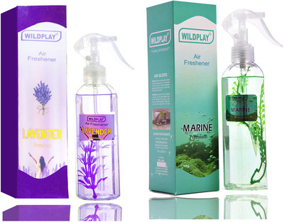 Wildplay lavender, marine Spray Lavender 250ml room fresheenr 1pc. and Marine 250ml room freshener 1pc.(2 x 125 ml)