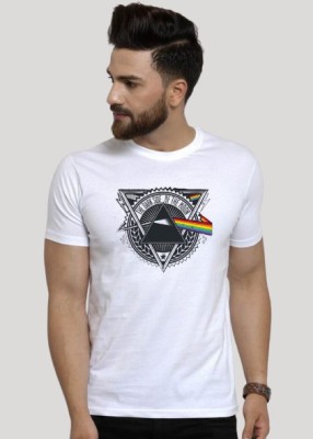 ELEGANT FOX Printed Men Round Neck White T-Shirt