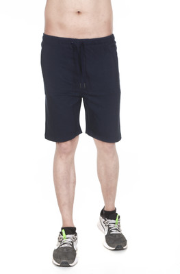 MUKHAKSH Graphic Print Men Dark Blue Basic Shorts