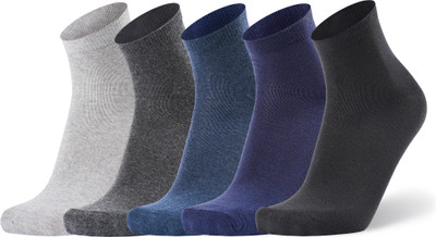 Socksy Men Solid Ankle Length(Pack of 5)
