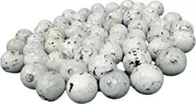Kapoor Enterprise 20mm pigeon color 500gram Unplanted Substrate (White,0.5kg) Regular Round Fire Glass Stone(White 0.5 kg)