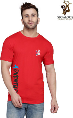 Cryptic Printed Men Round Neck Red T-Shirt