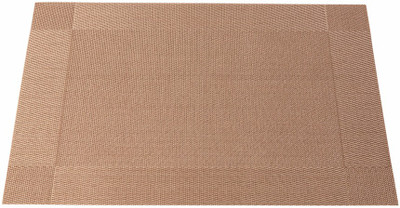 EZ Life Rectangular Pack of 6 Table Placemat(Brown, PVC)