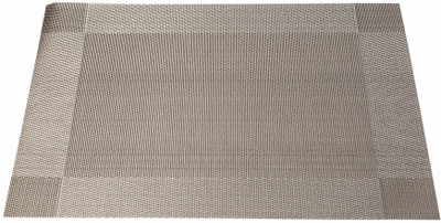 EZ Life Rectangular Pack of 6 Table Placemat(Grey, PVC)