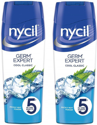 NYCIL Germ Expert Prickly Heat COOL CLASSIC Powder - 2 x 150 g Packs(2 x 150 g)