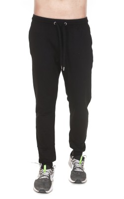 MUKHAKSH Solid Men Black Track Pants