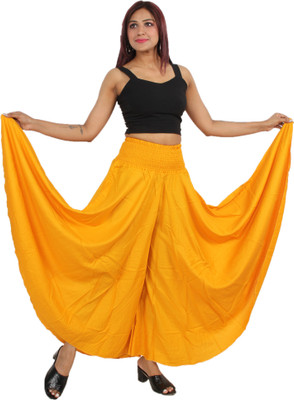 Lezaro Flared Women Yellow Trousers