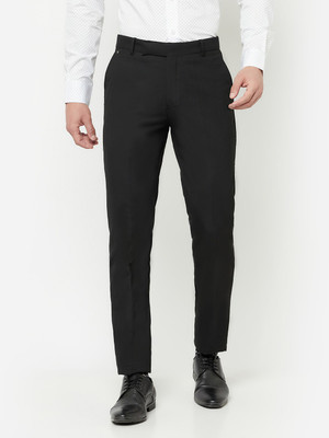CANTABIL Regular Fit Men Black Trousers