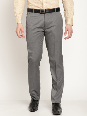 CANTABIL Regular Fit Men Grey Trousers