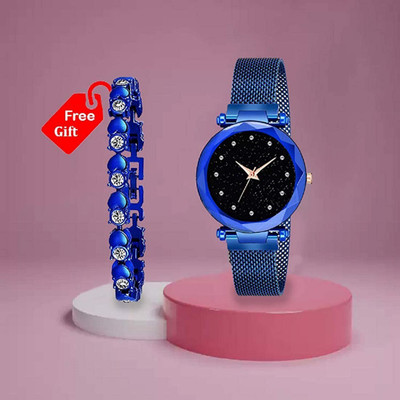 Moover 12_MAGNET+COSMIC WATCH WITH BRACLE 12_MAGNET+COSMIC Analog Watch - For Girls