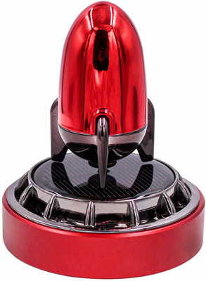 Cloudsale Charm Diffuser Car Aroma Diffuser Air Freshener Perfume Solar Power Dashboard Rocket style Decoration With Perfume(Red)(1 Units)