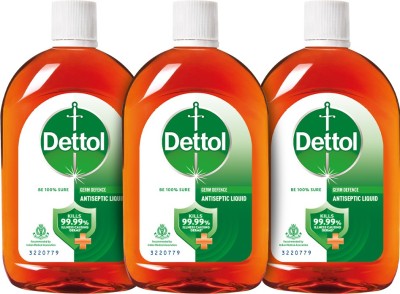 Dettol Disinfectant for First Aid, Surface Cleaning and Personal Hygiene Antiseptic Liquid(750 ml, Pack of 3)
