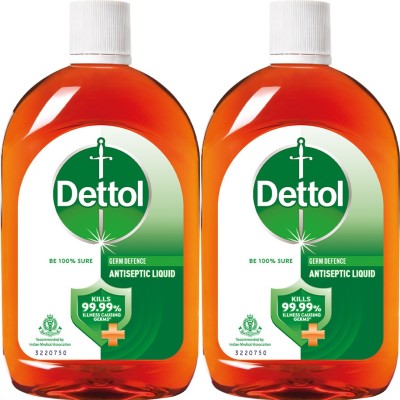 Dettol Disinfectant liquid for First aid, Surface Cleaning and Personal Hygiene Antiseptic Liquid(1100 ml, Pack of 2)