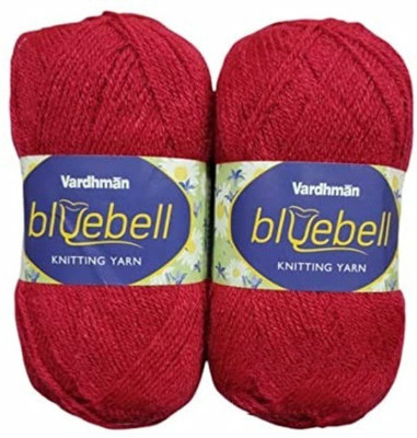 KYSS Vardhman Bluebell Wool Hand Knitting Wool/Art Craft Yarn, Shade No-82, 600 GM