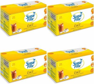 Sugar free Sugarfree Gold Low Calorie Sweetner -Sachet- 100 x 4 (Pack of 4 {Sachet- 400}) Sweetener(400 g, Pack of 4)