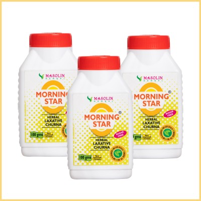 masolin MORNING STAR HERBAL LAXATIVE CHURNA FOR CONSTIPATION & GAS 100GM - PACK OF 3(Pack of 3)