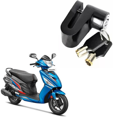 Jetnix Motorcycle Lock Security Bicycle Motorbike Disc Brake Lock Protection DISC Lock Heavy Steel Disc Break Security Lock Disc Lock For Hero Edge 110 Disc Lock(Black)