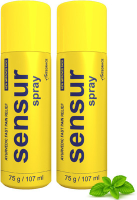 Sensur Ayurvedic Fast Pain Relief Spray - 100ml + 7ml (Pack of 2 x 107ml) Spray(2 x 107 ml)