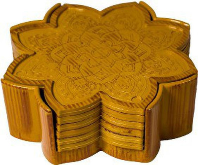Super HK Round Reversible PVC Coaster Set(Pack of 6)