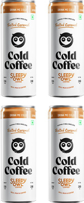 Sleepy Owl Cold Instant Coffee(4 x 200 ml, Salted Caramel Flavoured)