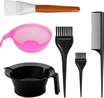 MGP FASHION Mixing Bowl for Face Pack Hair Bleach Hair Dye Keratin & Color Treatments Hair Spa Dye Brush Comb(6 Items in the set)