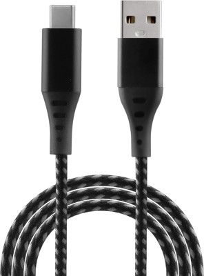 Powerly USB Type C Cable 1.5 m True 3A Fast Charging Braided Type C Cable (1.5M, Black)(Compatible with Mobile, Tablet, Laptop, Computer, Black)