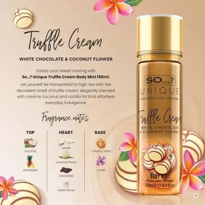 Bespoke SO ...? UNIQUE TRUFFLE CREAM BODY MIST WOMEN PERFUME 150 ML PACK 1 Body Mist  -  For Women
