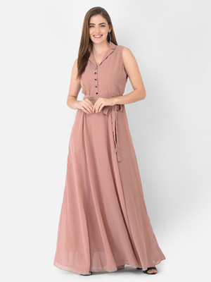 Eavan Women Maxi Beige Full Length Dress