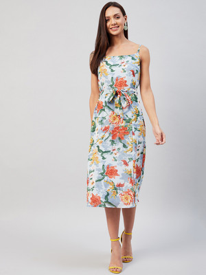 RARE Women A-line Multicolor Midi/Calf Length Dress
