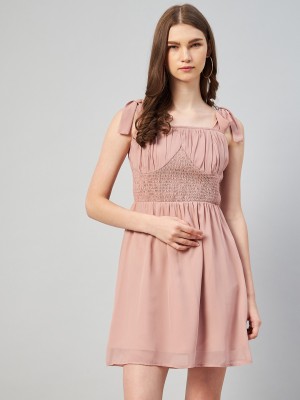 RARE Women A-line Pink Dress