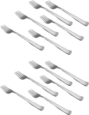 A & H ENTERPRISES Fork Set of 12 pieces Steel Dinner Forks Heavy Guage Multipurpose Use Stainless Steel Dinner Fork Set(Pack of 12)
