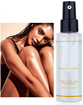 tanvi27 LIQUID FACE AND HAIR TRANSFER PROOF ILLUMINIZER HIGHLIGHTER Highlighter(SILVER)