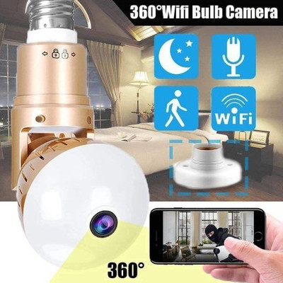 SKY HUB WiFi Light Bulb Shape Camera 1080P HD, Wireless 360 Degree Panoramic IP Camera Spy Camera(64 GB, 1 Channel)