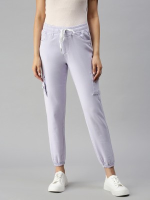 Showoff Jogger Fit Women Purple Jeans