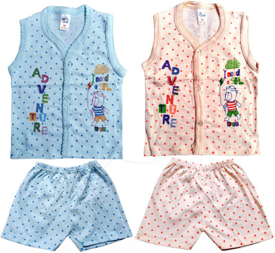 ATXP Baby Boys & Baby Girls Casual T-shirt Shorts(Multicolor_1)