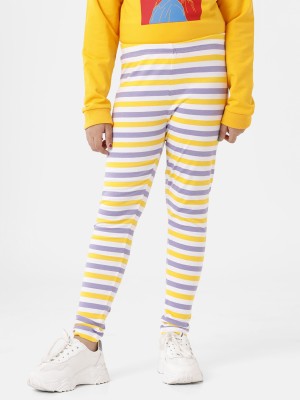 De Moza Legging For Girls(Yellow Pack of 1)