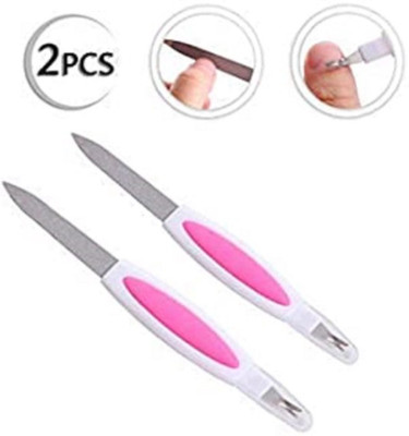 Beaulip 2 in 1 Manicure Pedicure Nail File Tool Cuticle Trimmer Cutter Remover for Women(Set of 2)