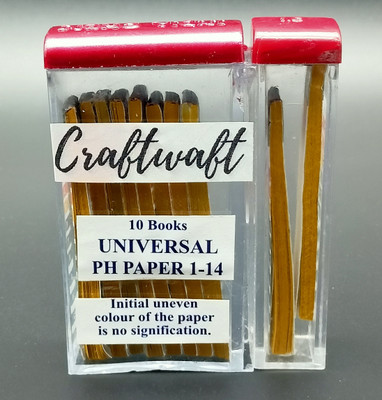 CRAFTWAFT pH Test Paper in a Reusable Container Pack Full Range 0-14 Pack of 200 Strips Ph Test Strip(1 - 14)