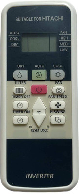 HDF AC Remote Control Compatible For  Split Window AC Hitachi Remote Controller(White & Black)