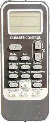 HDF AC Remote Control Compatible for  Split/Window AC HF-192 Whirlpool Remote Controller(Black)