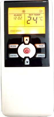 BhalTech 55 AC with Display Light Compatible for  Bluestar AC with Backlight Remote Controller(White)