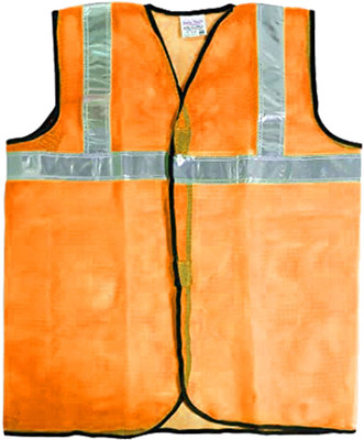 TruTool Safety Security Reflective Adjustable Vest Belt Gear Stripe Night Running Safety Jacket(Orange)