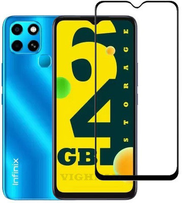 VIGHNAD Edge To Edge Tempered Glass for Infinix Smart 6(Pack of 1)