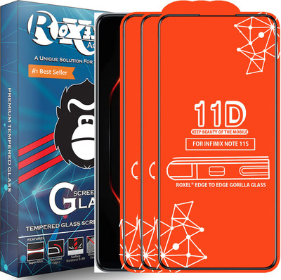 Roxel Edge To Edge Tempered Glass for Infinix Note 11S(Pack of 3)
