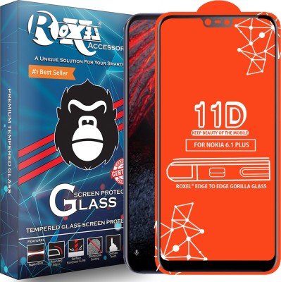 Roxel Edge To Edge Tempered Glass for Nokia 6.1 Plus(Pack of 1)