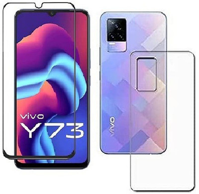 VOSKI Front and Back Tempered Glass for Vivo Y73(Pack of 2)