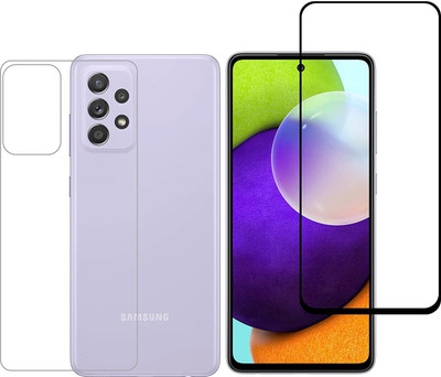 VOSKI Front and Back Tempered Glass for Samsung Galaxy A73 5G Front 11D Tempered Glass Back Flexible Trink (Not Glass)(Pack of 1)