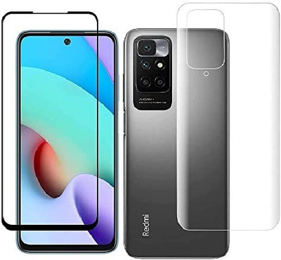 VOSKI Front and Back Tempered Glass for Redmi 10 Prime(Pack of 2)